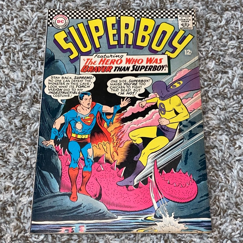 VINTAGE 1966 DC COMICS Superboy Key 1st App Supremo Silver Age #132